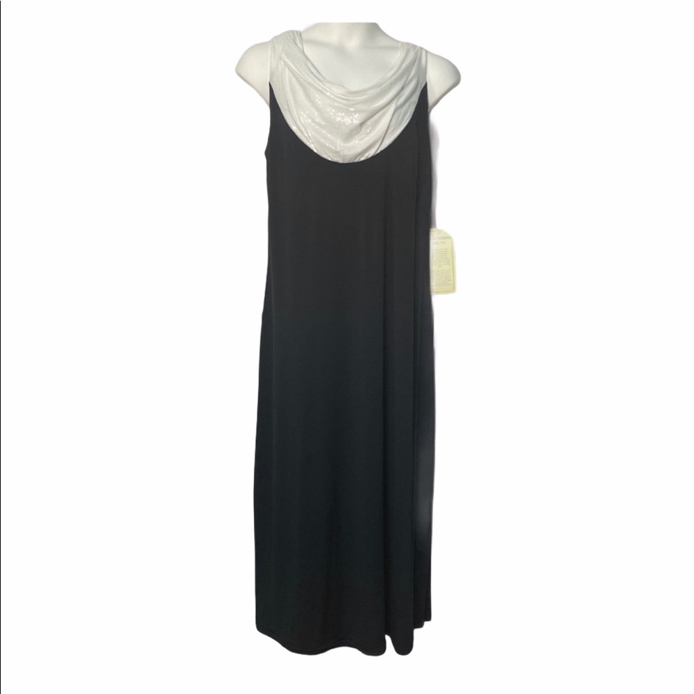 Cachet Cowl Sequins Maxi Dress Roamans Plus Size